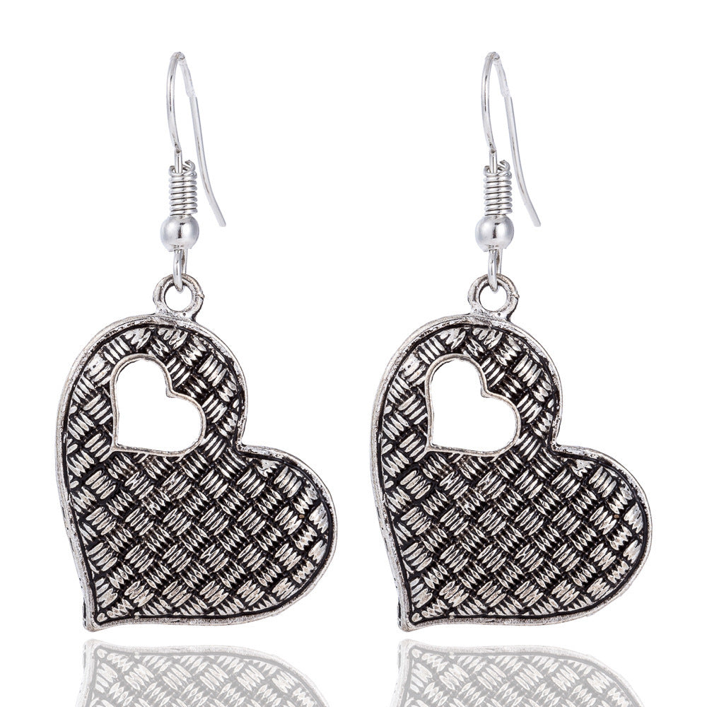 Ethnic Minorities Ornament Tibetan Classical Retro Miao Silver Earrings Eardrops