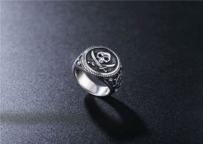 Personalized Retro Skull Men's Titanium Steel Ring