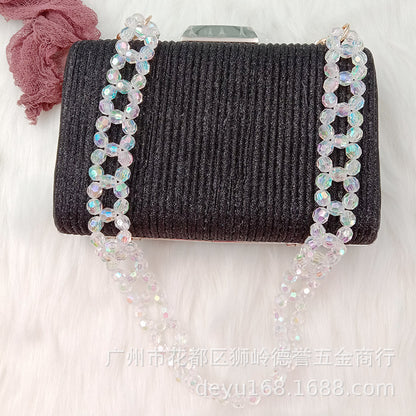 سلسلة لؤلؤ فرنسي ملون AB منسوجة يدويًا