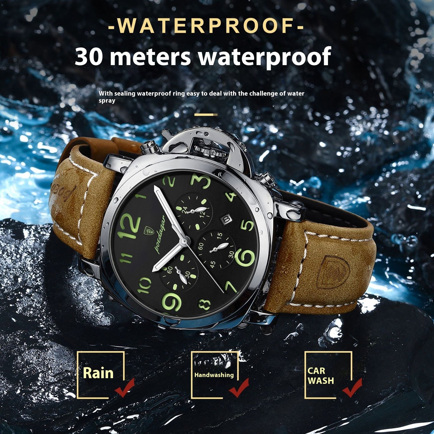 ساعة رجالية رياضية أنيقة