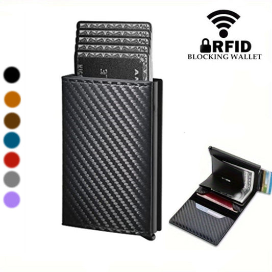 RFID-Anti-Diebstahl-Popup-Kartenpaket aus Kohlefaser mit automatischem Durchziehen