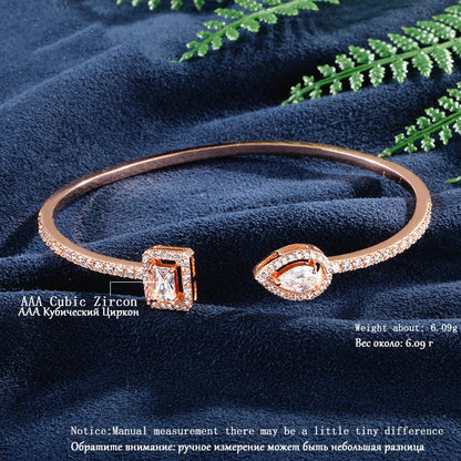 Simple And Exquisite Bracelet With Micro Inlaid AAA Zircon