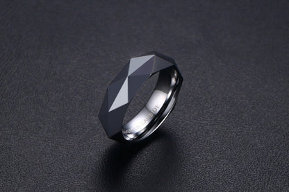 Tungsten steel diamond ring