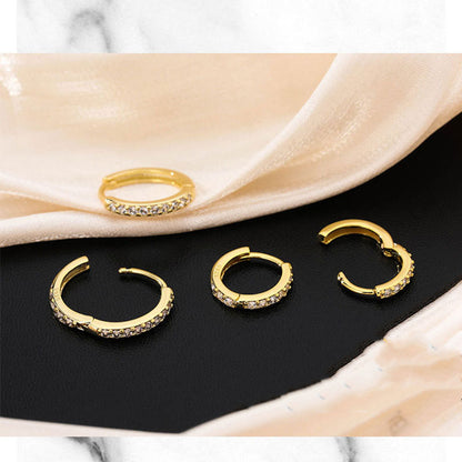 Women's Fashion Temperament Silver Earrings Buckle