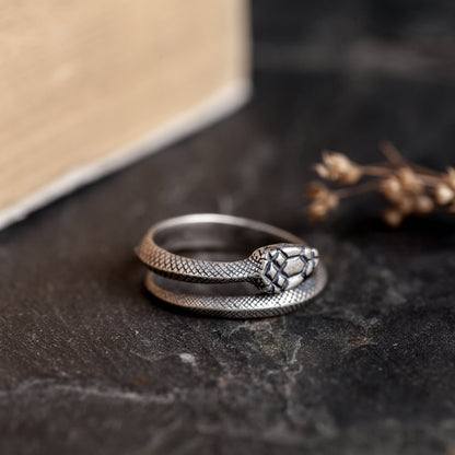 Mini Fashion Snake Ring in Sterling Silver