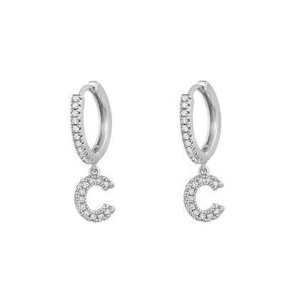 Women's Korean Style Small Earrings Half Circle