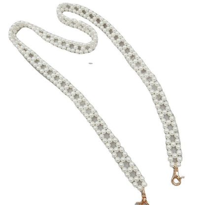 سلسلة لؤلؤ فرنسي ملون AB منسوجة يدويًا