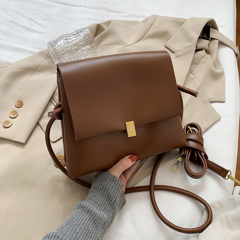 Nischendesign-Tasche für Frauen neue Mode Winter Retro weiches Leder Mode Internet beliebte Allgleiches Umhängetasche Messenger Bag