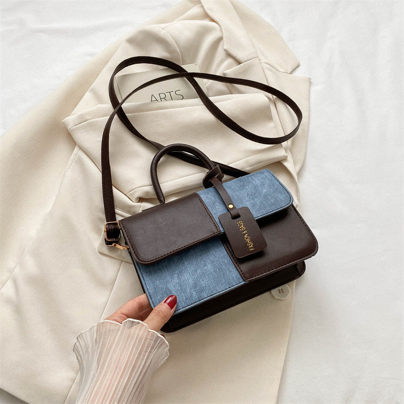 Beliebte Mode Nähte Textur Tragbare Schulter Messenger Bag