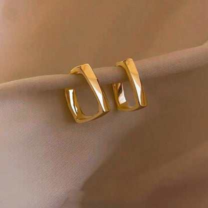 Female 2 Vintage Circle Earrings Special-interest Design Metal Earrings