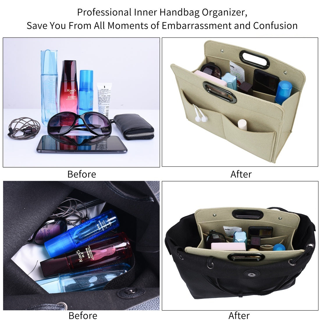 Large capacity felt storage bag