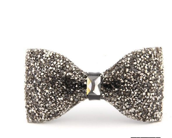 Fashionable Men's Shiny Diamond Bow Tie