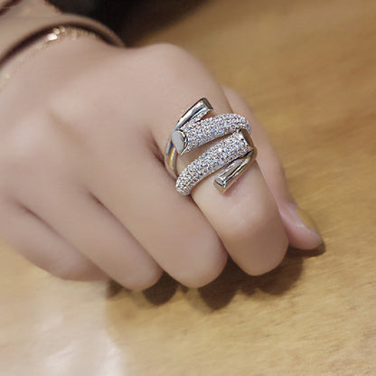 خاتم نسائي متناسق بتصميم إصبع السبابة