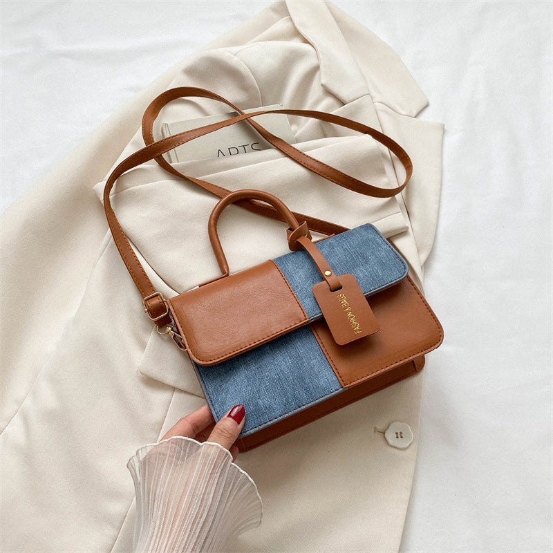 Beliebte Mode Nähte Textur Tragbare Schulter Messenger Bag