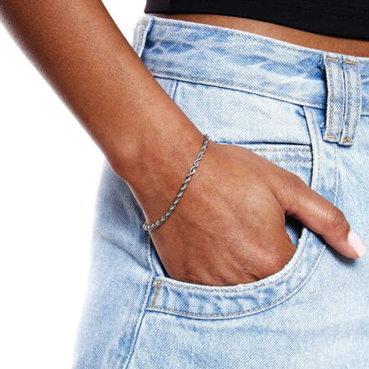 Fashion Simple Titanium Steel Twist Bracelet