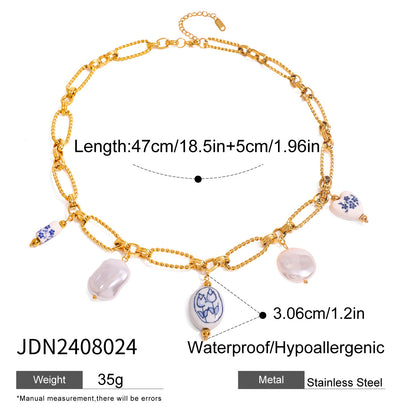 قلادة لؤلؤ المياه العذبة السماوية