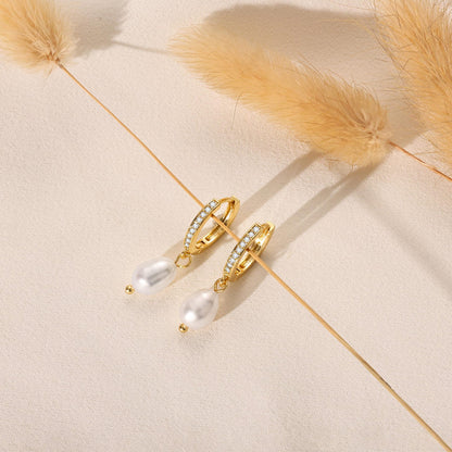 European And American Real Gold Brass Electroplated Fashion Personalized Design Earrings