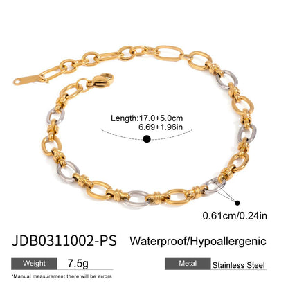 Addison Two Tone Gold Bracelet