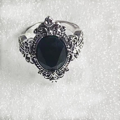 خاتم بتصميم بومة عتيقة مرصع بأحجار الراين