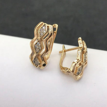 أقراط نسائية بسيطة بتصميم ريترو