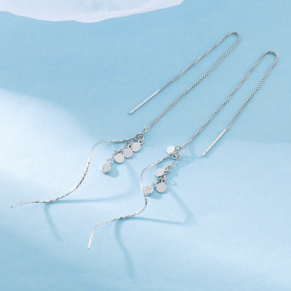 Women's Fashion Wave Tassel Hanging Earrings