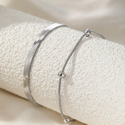 Simple Double Layer Snake Bone Anklet Sexy All-matching