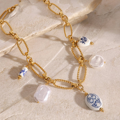 قلادة لؤلؤ المياه العذبة السماوية