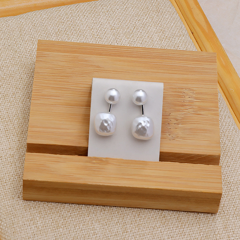 أقراط أذن فرنسية بسيطة غير منتظمة لفتاة كورية