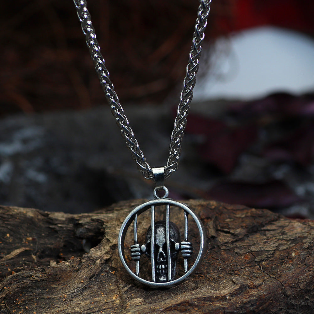 Mode Schädel Käfig Retro herren Halskette