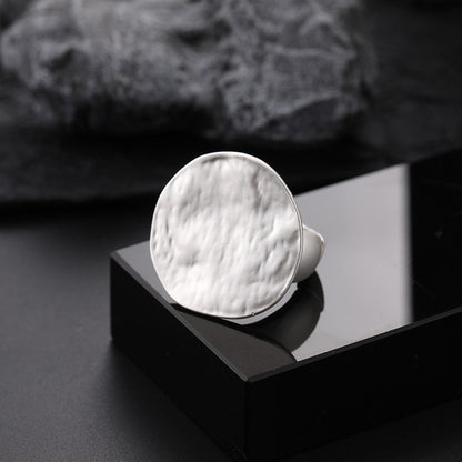 Women's Irregular Thick Gold And Silver Color Ring