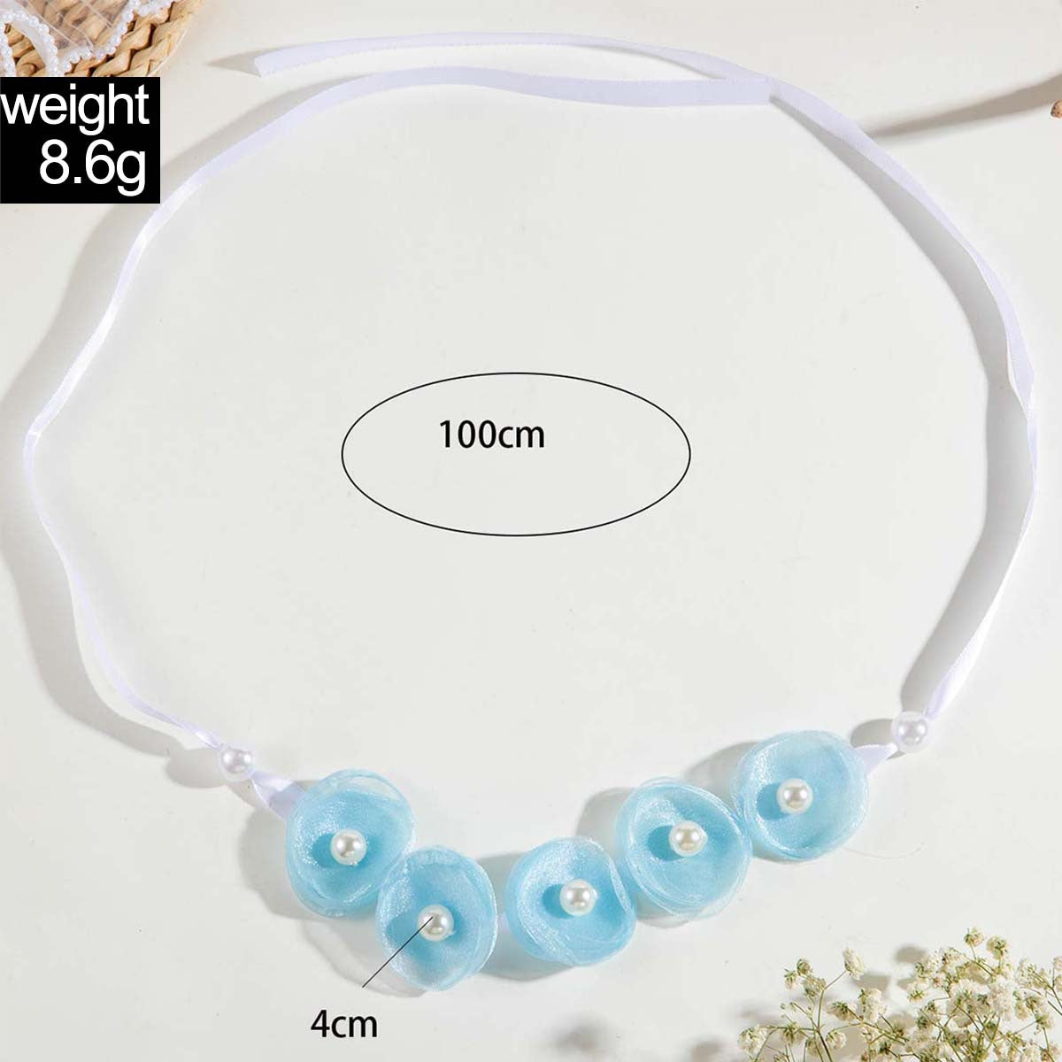 Women's Frosted Color Three-dimensional Flower Necklace
