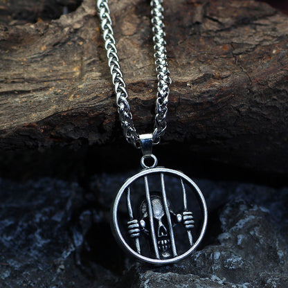 Mode Schädel Käfig Retro herren Halskette
