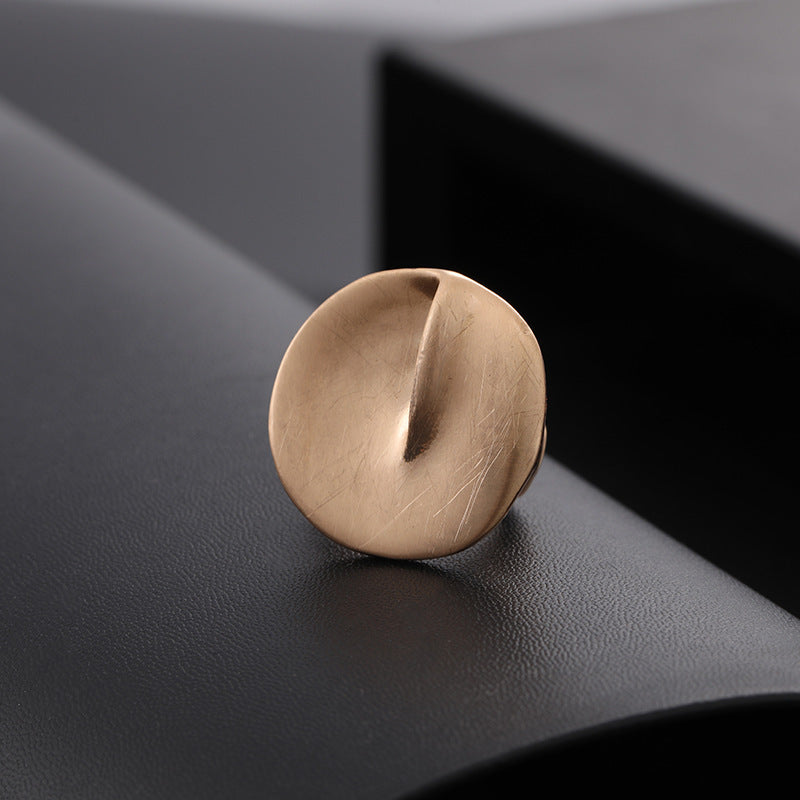 Women's Irregular Thick Gold And Silver Color Ring