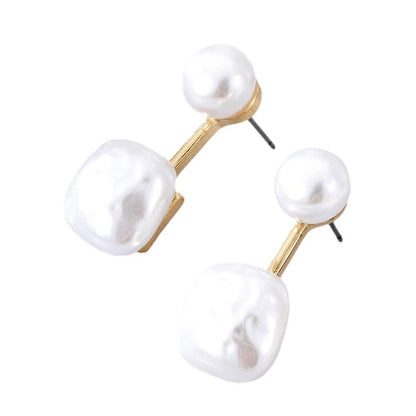 أقراط أذن فرنسية بسيطة غير منتظمة لفتاة كورية