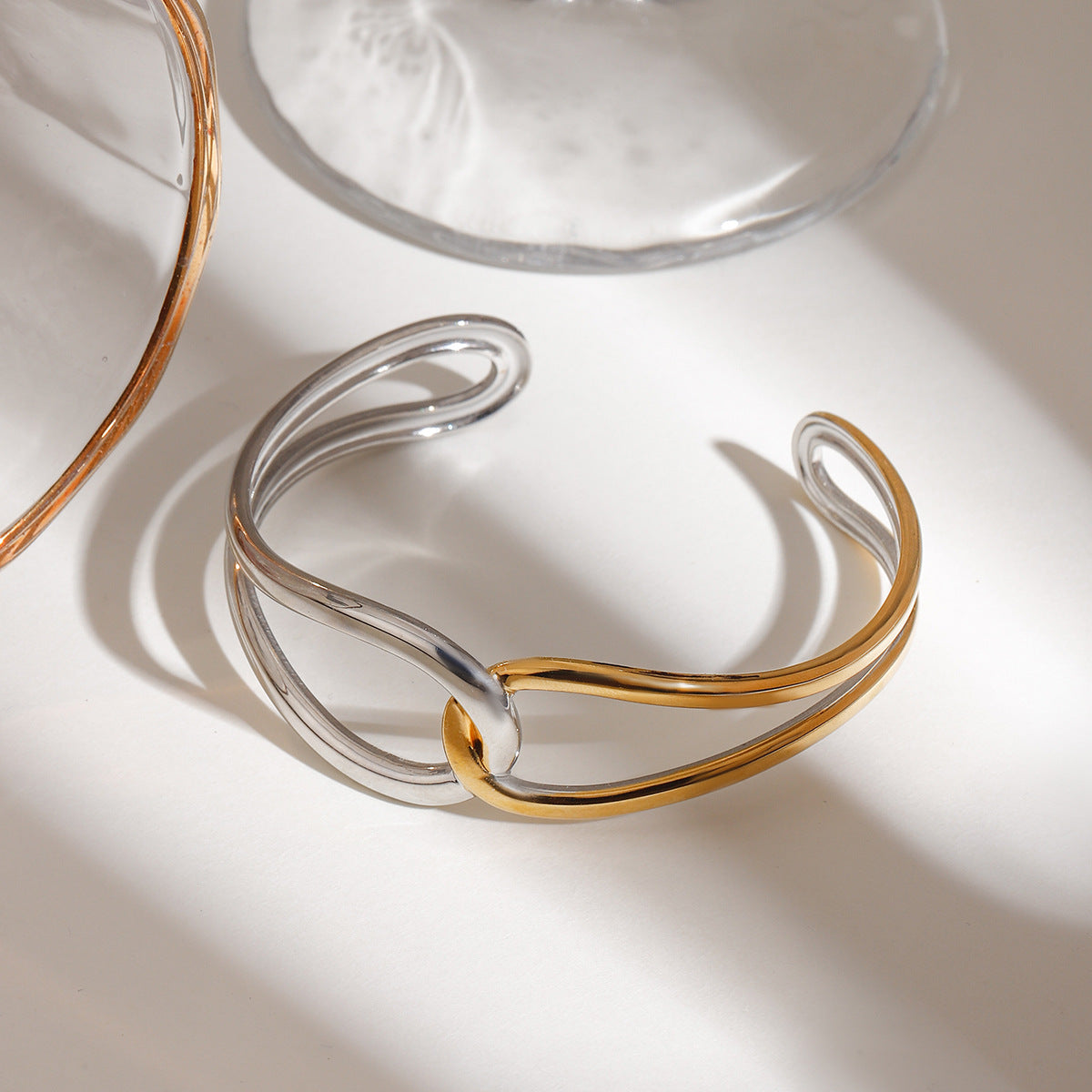 Noria Two Tone Gold Bangle