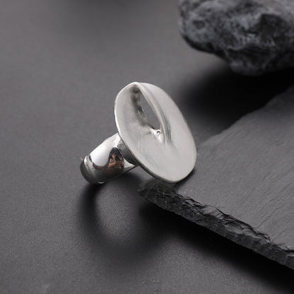 Women's Irregular Thick Gold And Silver Color Ring