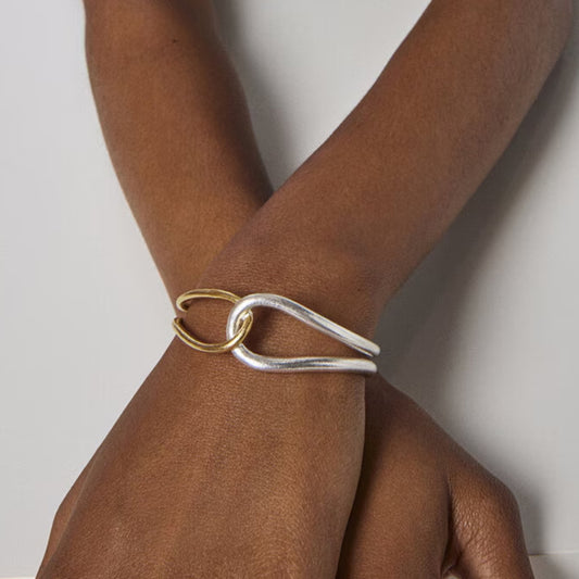 Noria Two Tone Gold Bangle