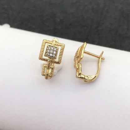 أقراط نسائية بسيطة بتصميم ريترو