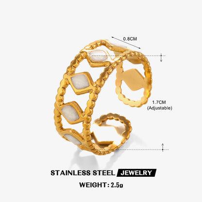 Retro Popular Rhombus Open Ring Women's All-match