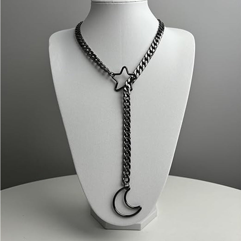 Gold Moon And XINGX Necklace Adjustable Necklace