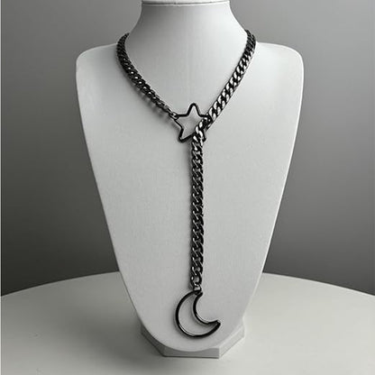 Gold Moon And XINGX Necklace Adjustable Necklace