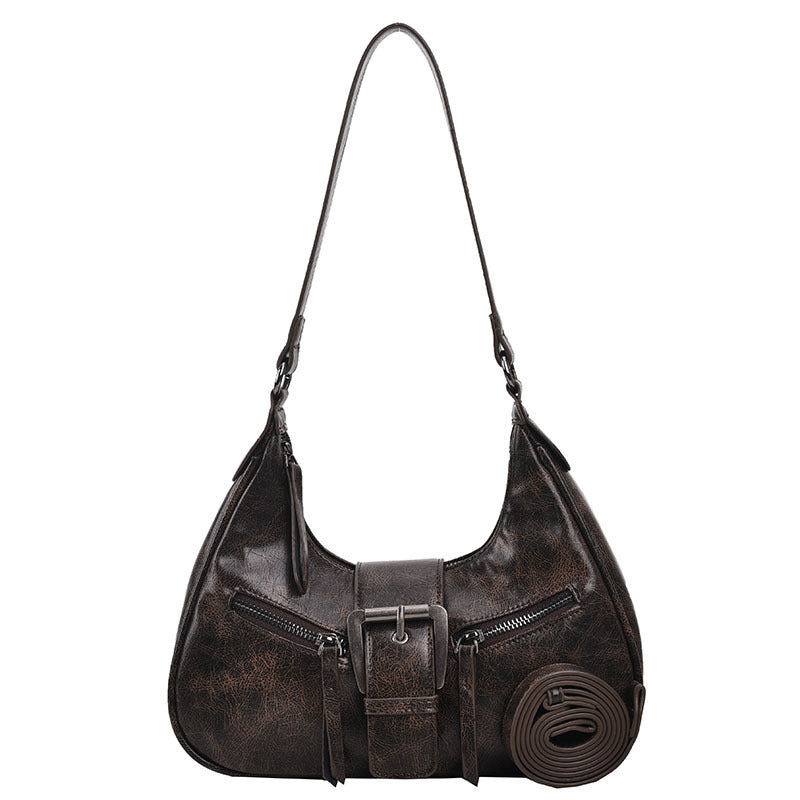 Women's One-shoulder Niche Original Design New Autumn And Winter Maillard Style Underarm Bag