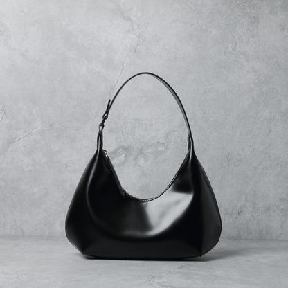 Modische und einfache Achselhöhle One-Shoulder tragbare Rindsledertasche
