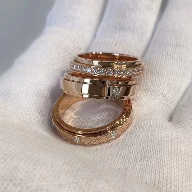 Gypsophila Ring Single 7 Diamonds Full Rotation