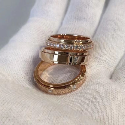 Gypsophila Ring Single 7 Diamonds Full Rotation