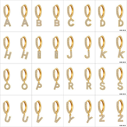 Women's Korean Style Small Earrings Half Circle