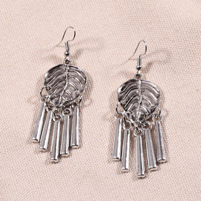 Ethnic Minorities Ornament Tibetan Classical Retro Miao Silver Earrings Eardrops