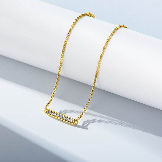 S925 Sterling Silver Simple Diamond Bracelet