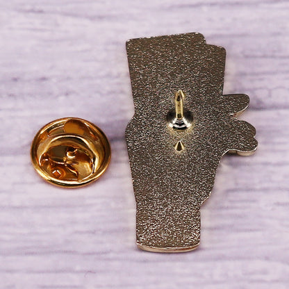 دبوس يد غامضة مع شارة قمر التارو