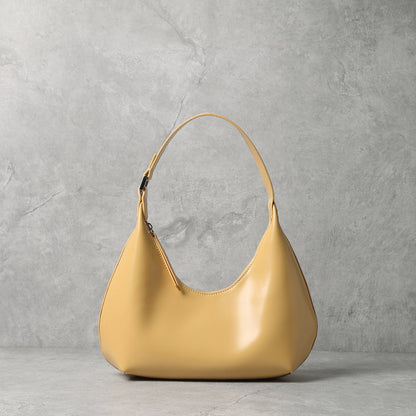 Modische und einfache Achselhöhle One-Shoulder tragbare Rindsledertasche